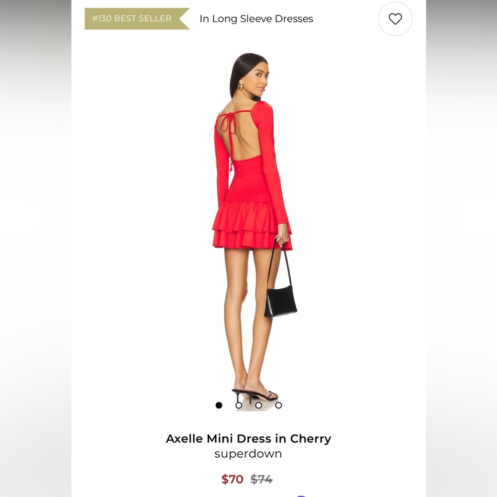 Superdown Cherry Long Sleeve Mini Dress